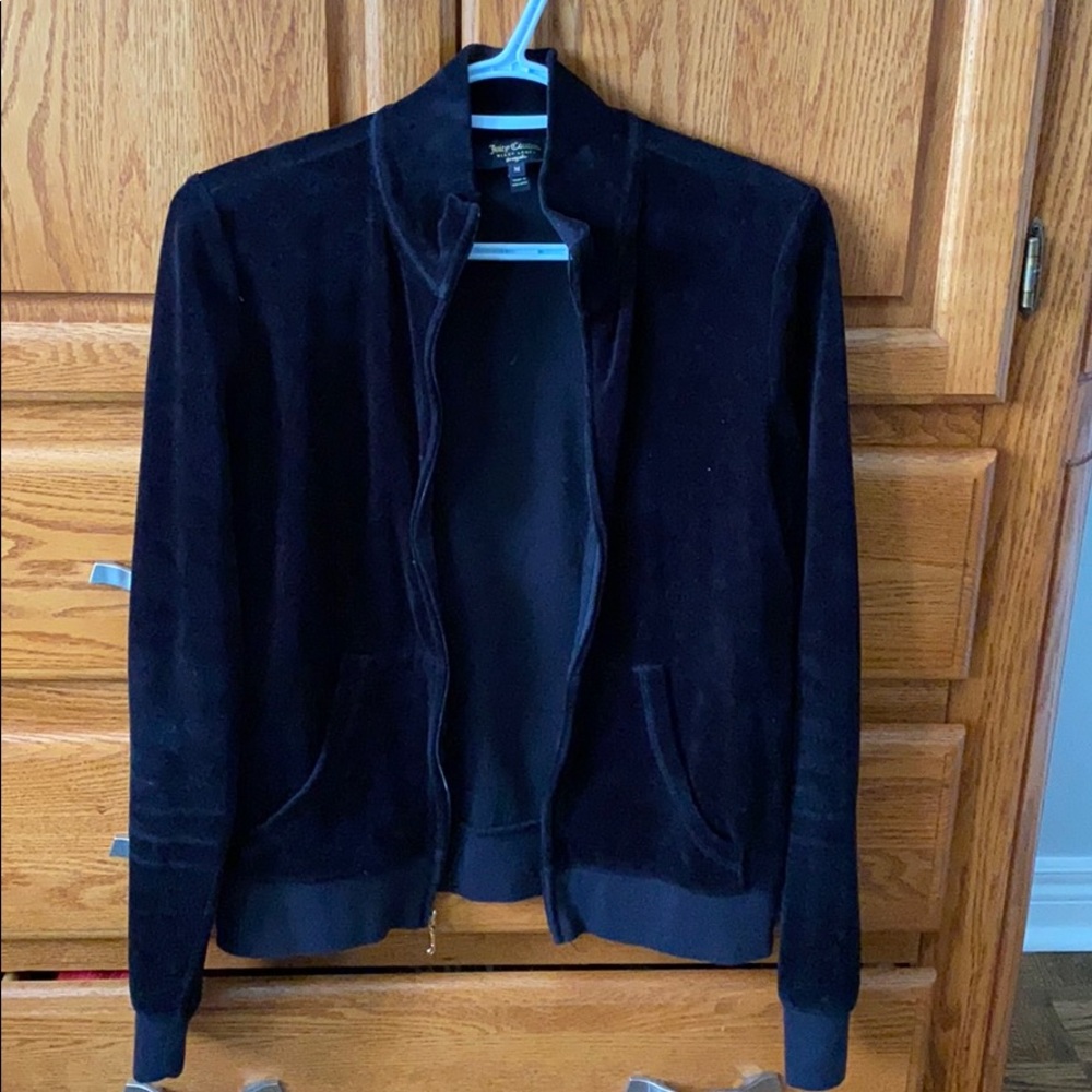 Black Juicy Couture velour sweater - size M